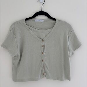 🍀 Light Green Cami + Cardigan Set